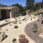 Low maintenance Using Decomposed Granite And an artificial water river channel