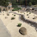 Low maintenance Using Decomposed Granite And an artificial water river channel