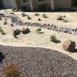 Low maintenance Using Decomposed Granite And an artificial water river channel