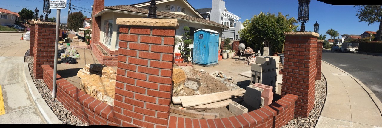 Brick work columns and walls