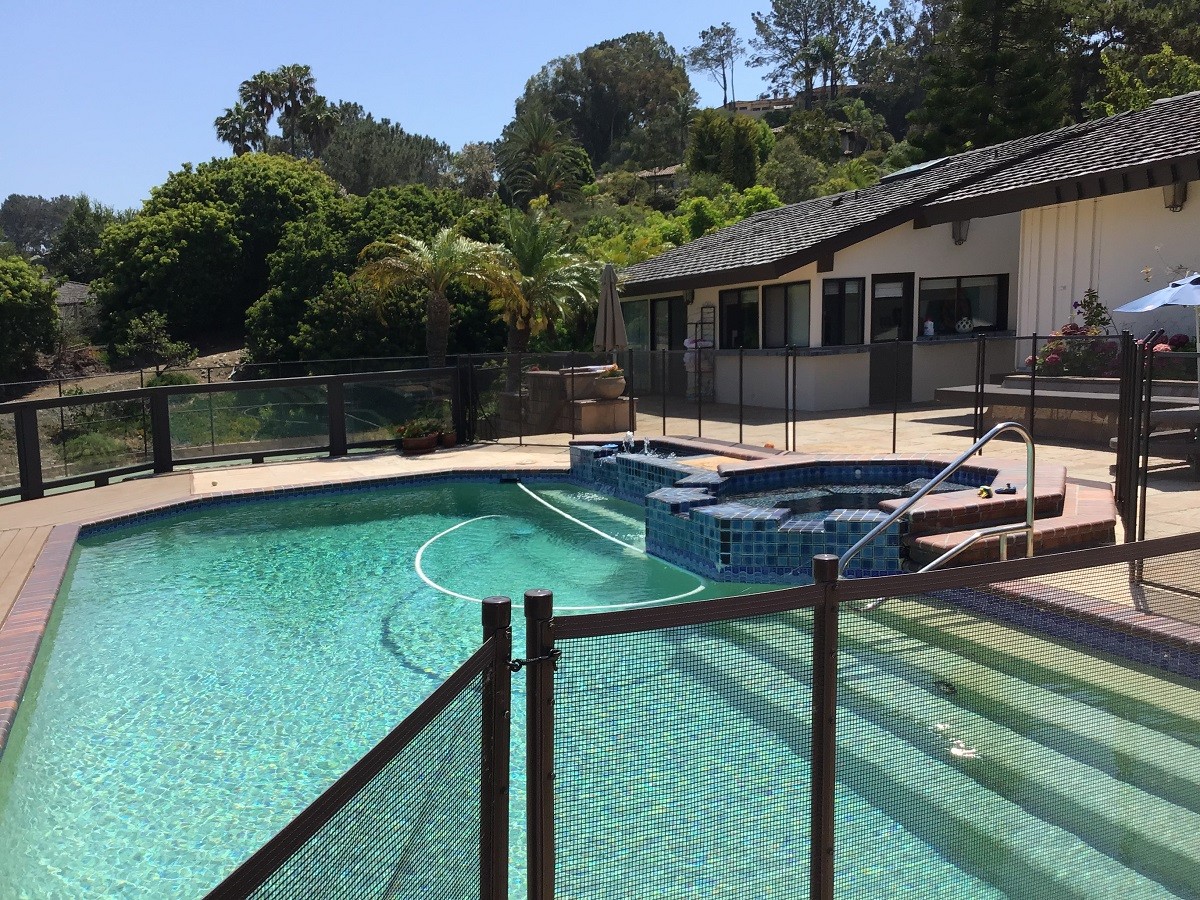 Exterior Designs Landscape | RSF, Ca. The pool before, all concrete decking removed including trex wood deck