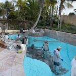 Exterior Designs Landscape | New pool plaster Mini pebble Puerto Rico